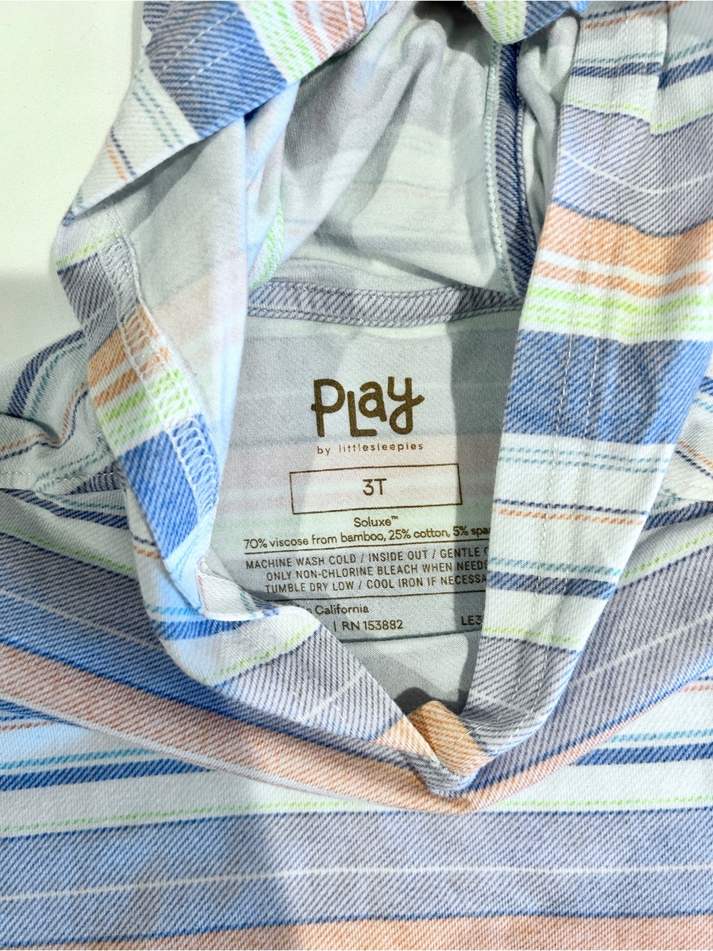 Little Sleepies Beachy Stripe Hooded Tee - Picture 2 of 3